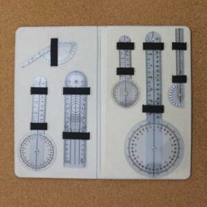Goniometer Set – 6 Pcs Plastic Ruler with Lather Case